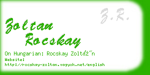 zoltan rocskay business card